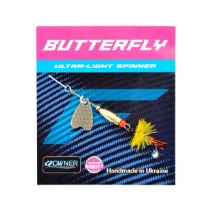 Блесна Flagman Butterfly 1,1g лепесток серебро желтая муха
