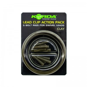 Набор безопасная клипса Korda Lead Clip Action Pack Clay