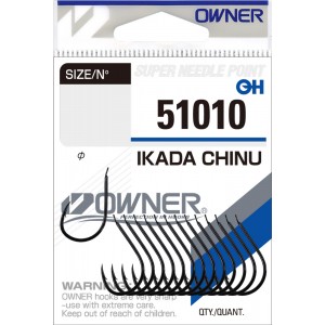 OWNER Крючок Ikada Chinu black №1 14шт Крючок фидер.поплавок OWNER