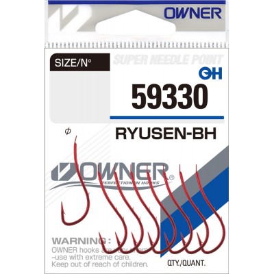 OWNER Крючок Ryusen BH red №2/0 4шт