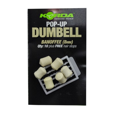 KORDA Имитационная приманка Dumbell Pop-Up Banoffee 8мм (Уценка)