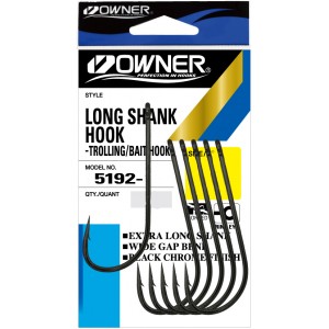 OWNER Крючок Long Shank Hook BC №11/0 4шт Крючок USA модели OWNER