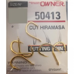 OWNER Крючок Cut Hiramasa gold №1 7шт Крючок фидер.поплавок OWNER