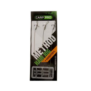 Готовые поводки Carp Pro Method Hair Rig Hooklink 10LB №12