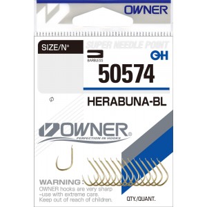 OWNER Крючок Herabuna-BL gold №10 15шт Крючок фидер.поплавок OWNER