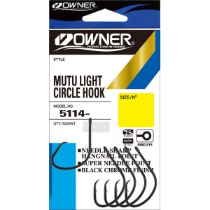 OWNER Крючок Mutu Light BC №1 8шт Крючок USA модели OWNER