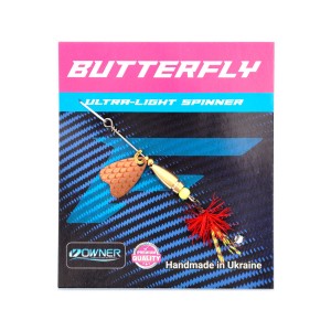 Блесна Flagman Butterfly 1,1g лепесток медь красная муха