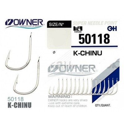 OWNER Крючок K-Chinu nickel №1 11шт Крючок фидер,поплавок OWNER