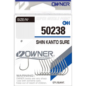 OWNER Крючок Shin Kanto Sure nickel №1 9шт Крючок фидер.поплавок OWNER