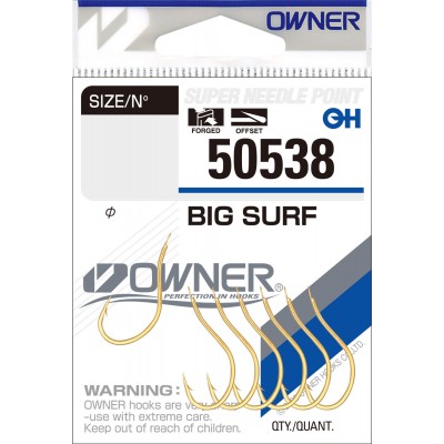 OWNER Крючок Big Surf gold №4 8шт