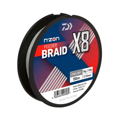 DAIWA Шнур N'ZON X8 Braid 150м Steel gray 0,12мм