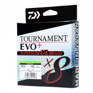 DAIWA Шнур Tournament Braid x8 Superslim PE 0,4 135м 5,4кг EVO