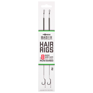KORDA Поводок готовый Basix Hair Rigs Wide Gape №8 18lb
