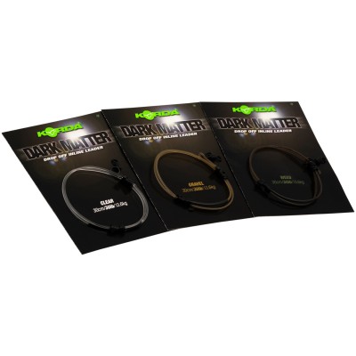 KORDA Поводковый материал Dark Matter Drop Off Inline Weedy 30lb 30см