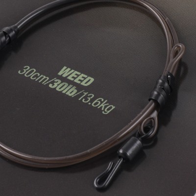 KORDA Поводковый материал Dark Matter QC Swivel Weed 30lb 30см