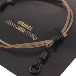 KORDA Поводковый материал Dark Matter Ring Swivel Gravel 30lb 30см