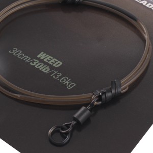 KORDA Поводковый материал Dark Matter Ring Swivel Weed 30lb 30см