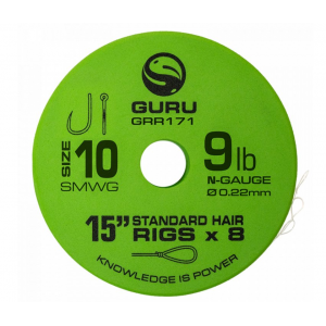 GURU Поводок готовый SMWG Standard Hair 15" №10 0,22мм
