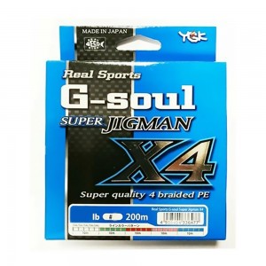 YGK Шнур плетеный G-Soul Super Jig Man X4 200м #0,8  0,138мм 14lb