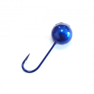 DS FISHING Мормышка свинцовая шар с отверстием 0,83г синий