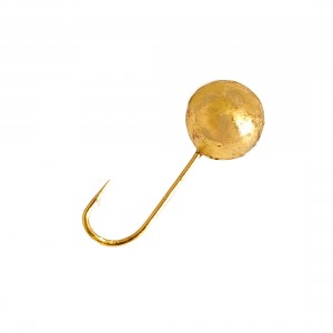 DS FISHING Мормышка свинцовая шар с отверстием 1,35г золото