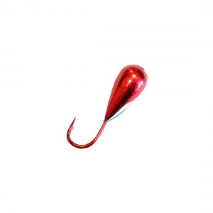 DS FISHING Мормышка свинцовая капля удлиненная 1,37г красный