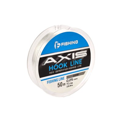 F-FISHING Леска Axis Hook Line Clear 50м 0,25мм 7,5кг/16,6lb