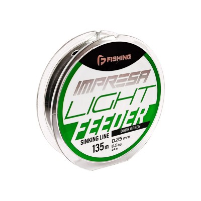 F-FISHING Леска Impresa Light Feeder Dark Green 135м 0,25мм 6,5кг/14lb F-FISHING Леска Impresa Light Feeder Dark Green 135м 0,25мм 6,5кг/14lb