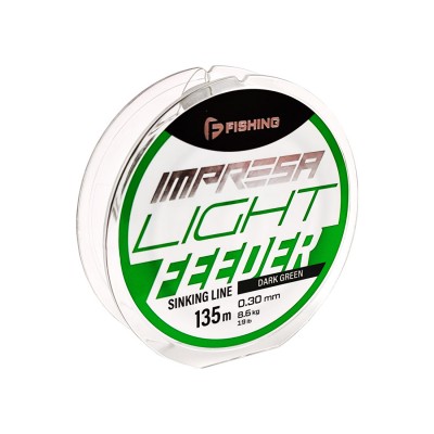 F-FISHING Леска Impresa Light Feeder Dark Green 135м 0,30мм 8,6кг/19lb F-FISHING Леска Impresa Light Feeder Dark Green 135м 0,30мм 8,6кг/19lb