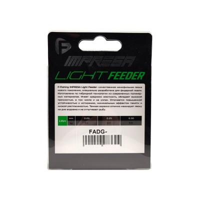 F-FISHING Леска Impresa Light Feeder Dark Green 135м 0,30мм 8,6кг/19lb F-FISHING Леска Impresa Light Feeder Dark Green 135м 0,30мм 8,6кг/19lb