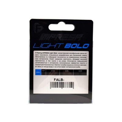 F-FISHING Леска Impresa Light Bolo Light Blue 135м 0,20мм 5,1кг/11lb F-FISHING Леска Impresa Light Bolo Light Blue 135м 0,20мм 5,1кг/11lb