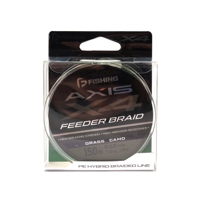 F-FISHING Шнур Axis Braid PE X4 Feeder 150м Grass Camo 0,12мм 7кг/15lb F-FISHING Шнур Axis Braid PE X4 Feeder 150м Grass Camo 0,12мм 7кг/15lb