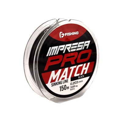 F-FISHING Леска Impresa Pro Match Black 150м 0,203мм 3,65кг/8lb F-FISHING Леска Impresa Pro Match Black 150м 0,203мм 3,65кг/8lb