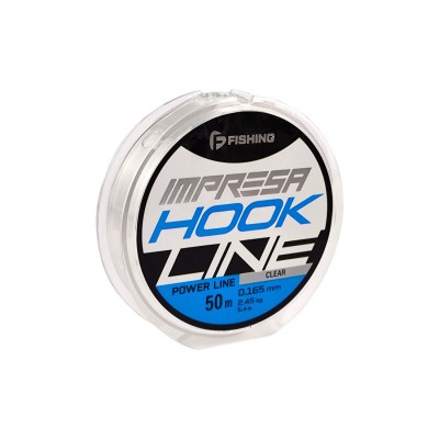 F-FISHING Леска Impresa Hook Line Clear 50м 0,165мм 2,45кг/5,4lb F-FISHING Леска Impresa Hook Line Clear 50м 0,165мм 2,45кг/5,4lb