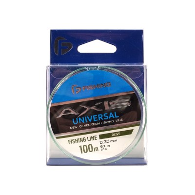 F-FISHING Леска Axis Universal Line Olive 100м 0,30мм 9,1кг/20lb
