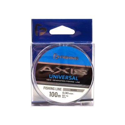 F-FISHING Леска Axis Universal Line Silver 100м 0,30мм 9,1кг/20lb