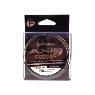 F-FISHING Леска Axis Feeder Line Dark Brown 150м 0,25мм 7,25кг 16lb