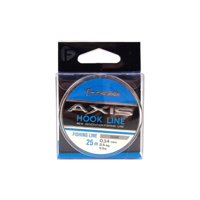 F-FISHING Леска Axis Hook Line Clear 25м 0,14мм 2,15кг 5lb