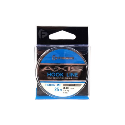 F-FISHING Леска Axis Hook Line Clear 25м 0,16мм 2,5кг 6lb F-FISHING Леска Axis Hook Line Clear 25м 0,16мм 2,5кг 6lb