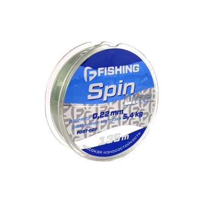 F-FISHING Леска Spin Line 135м 0,22мм 5,4кг/11,9lb F-FISHING Леска Spin Line 135м 0,22мм 5,4кг/11,9lb