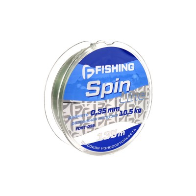 F-FISHING Леска Spin Line 135м 0,35мм 10,5кг/23,2lb F-FISHING Леска Spin Line 135м 0,35мм 10,5кг/23,2lb