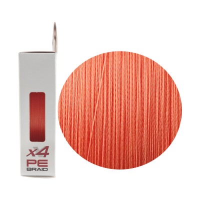 RUZZA Шнур X4 150м Fluo Orange 0,06мм 2,7кг/6lb