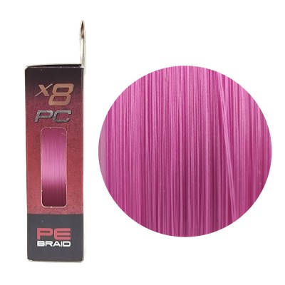 RUZZA Шнур X8 PC 150м Pink 0,205мм 10,5кг/23lb