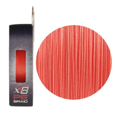 RUZZA Шнур X8 150м Fluo Orange 0,12мм 9,1кг/20lb