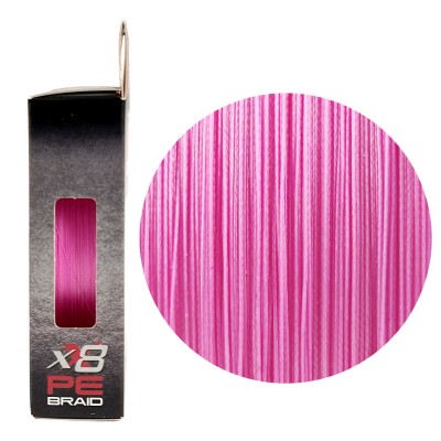 RUZZA Шнур X8 150м Pink 0,14мм 11,3кг/25lb