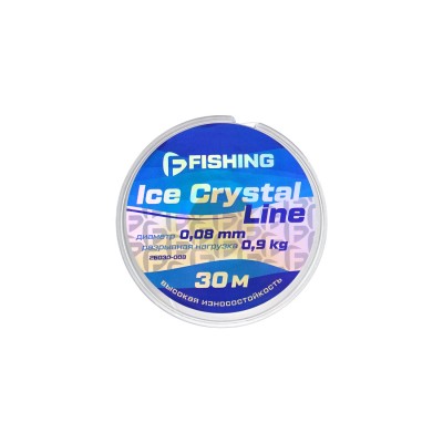 F-FISHING Леска Ice Crystal Line 30м 0,08мм