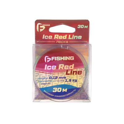 F-FISHING Леска Ice Red Line 30м 0,12мм