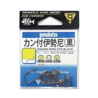 GAMAKATSU Крючок Iseama Ring Eye Black №12 с ушком BN 12шт