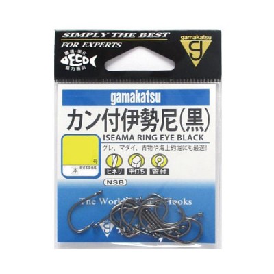 GAMAKATSU Крючок Iseama Ring Eye Black №9 с лопаткой 14шт