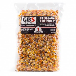GBS Зерновая смесь MIX-1 кукуруза, конопля, бетаин 2кг